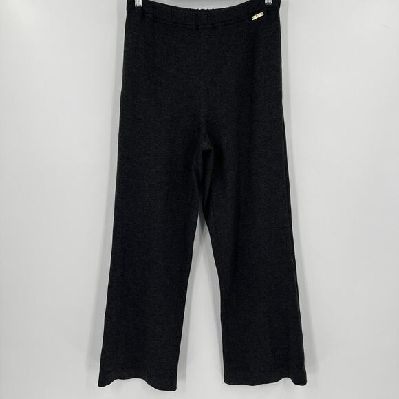 St. John Sport‎ Wide Leg Knit Charcoal Gray Pull On Pants Women’s Size Small - Picture 1 of 8